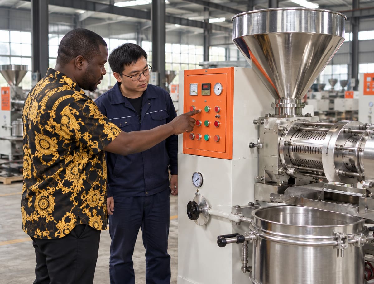 VOLGA screw oil press technical operation training