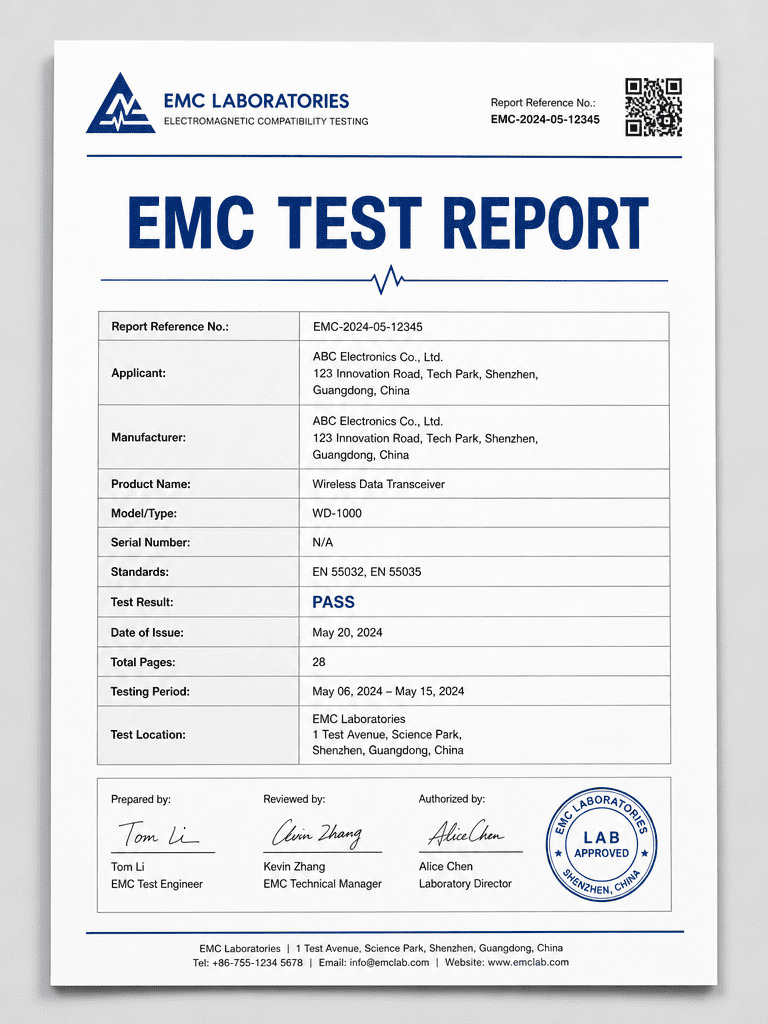 VOLGA EMC Certificate
